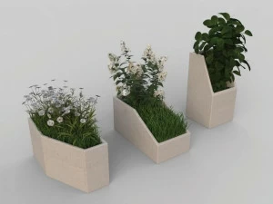 Manufatti Viscio Кашпо для общественных мест из реконструированного камня Modula
