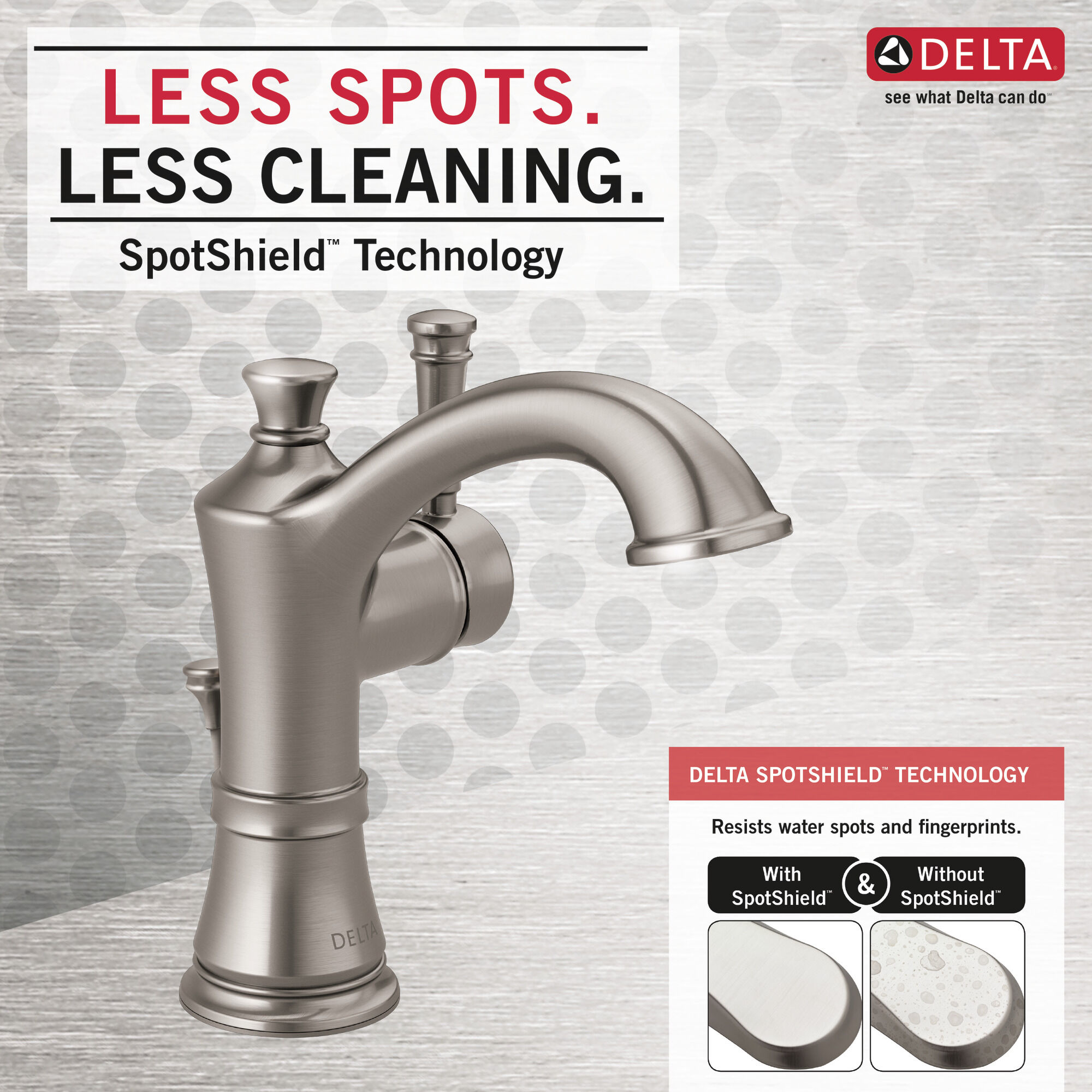 15757LF-SP Смеситель Centerset с одной ручкой Delta Faucet Valdosta Матовый никель Spotshield  - Вид №6
