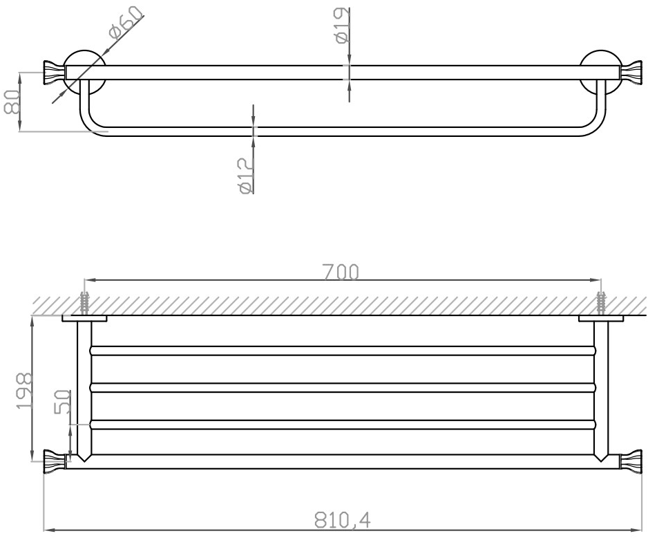 JEE-O Вешалка для полотенец из нержавеющей стали Bloom 601-0076 - Вид №1