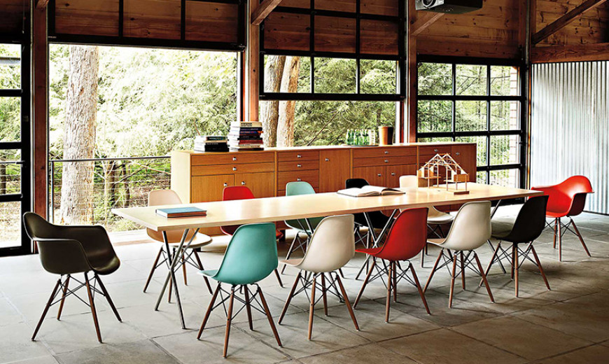 Стул DSR красный S37 (eames style) SHEFFILTON ДИЗАЙНЕРСКИЕ, EAMES STYLE 015587 Красный  - Вид №3