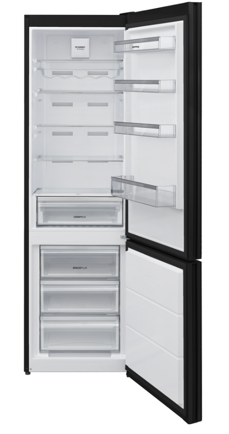 5345261 Холодильник с морозильником   Korting KNFC 61868 GN черный STDN-0031452 - Вид №1