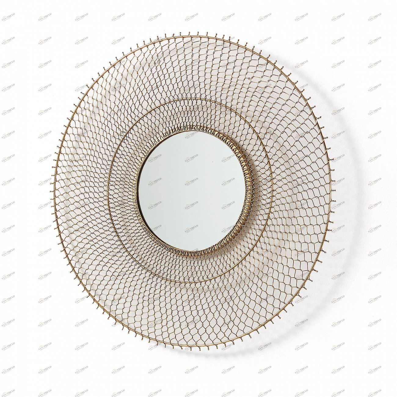 Зеркало круглое металлическое латунное Rady от La Forma LA FORMA ДИЗАЙНЕРСКИЕ, СОЛНЦЕ 342836 Медь 