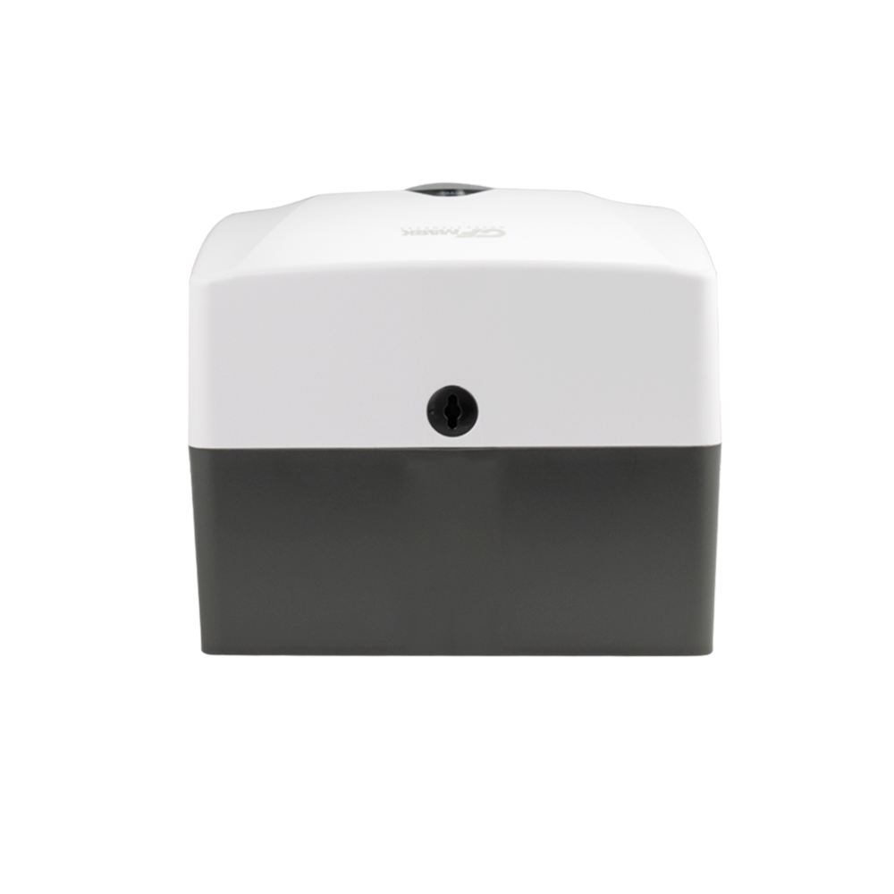 GFmark - Диспенсер для бумажного полотенца, РУЛОННЫЙ, пластиковый, БЕЛЫЙ, с глазком, с ключом, код: 917  - Вид №1