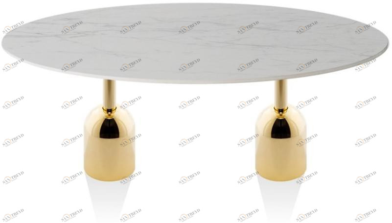 Vela Arredamenti Овальный железный журнальный столик для гостиной sun-id-1434804