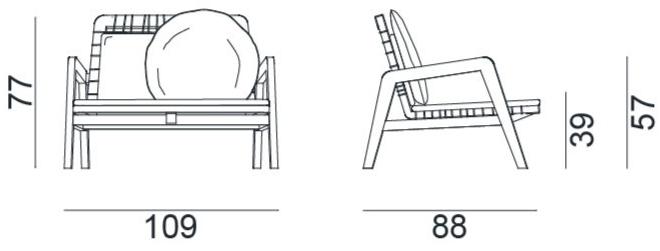 Gervasoni Садовое кресло со съемной крышкой из тика Gervasoni outdoor sun-id-1499803 - Вид №4
