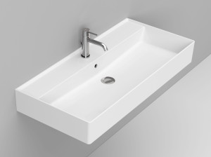 Керамическая подвесная раковина с переливом