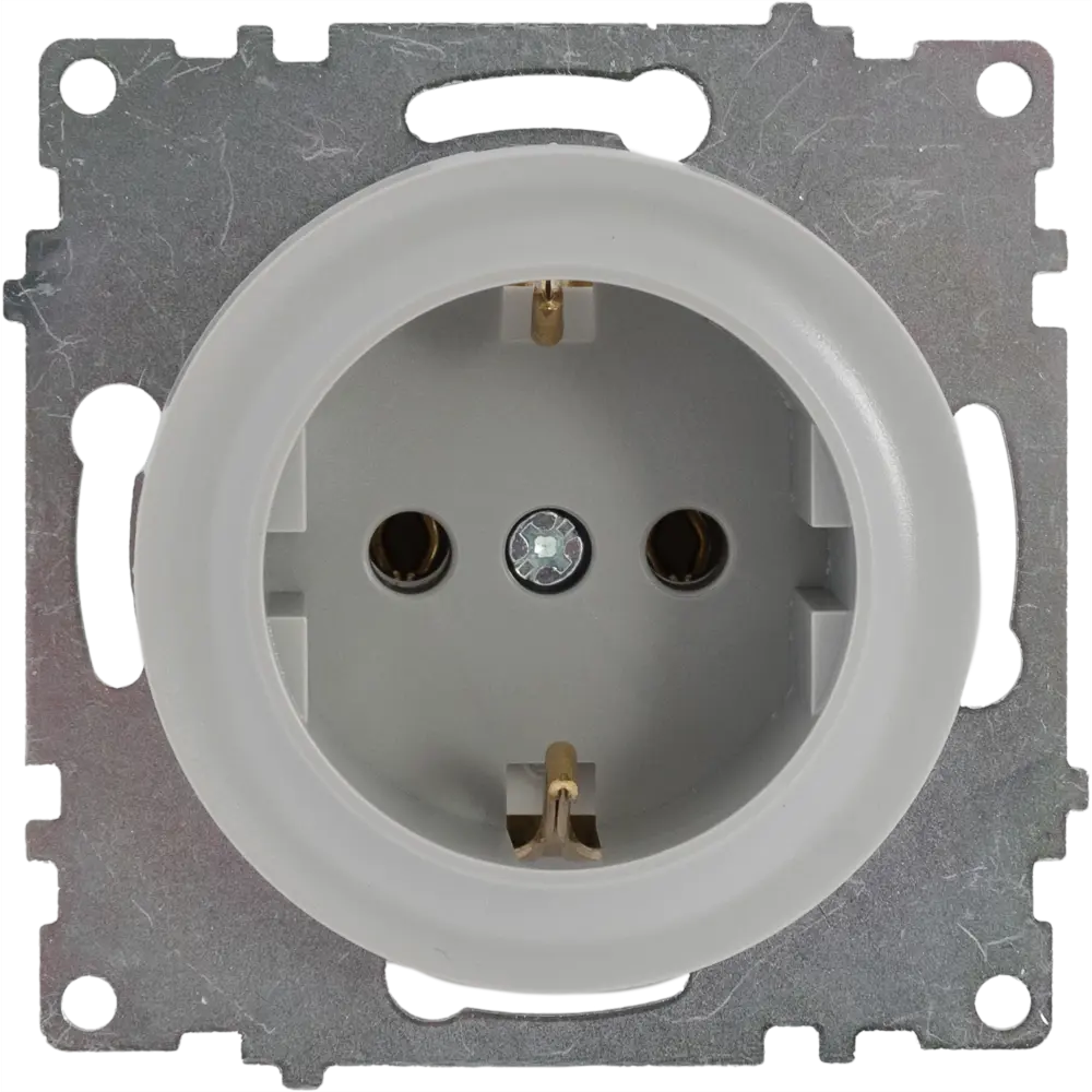 Розетка встраиваемая Onekey Florence с заземлением, цвет серый ONEKEYELECTRO STLM-2023435