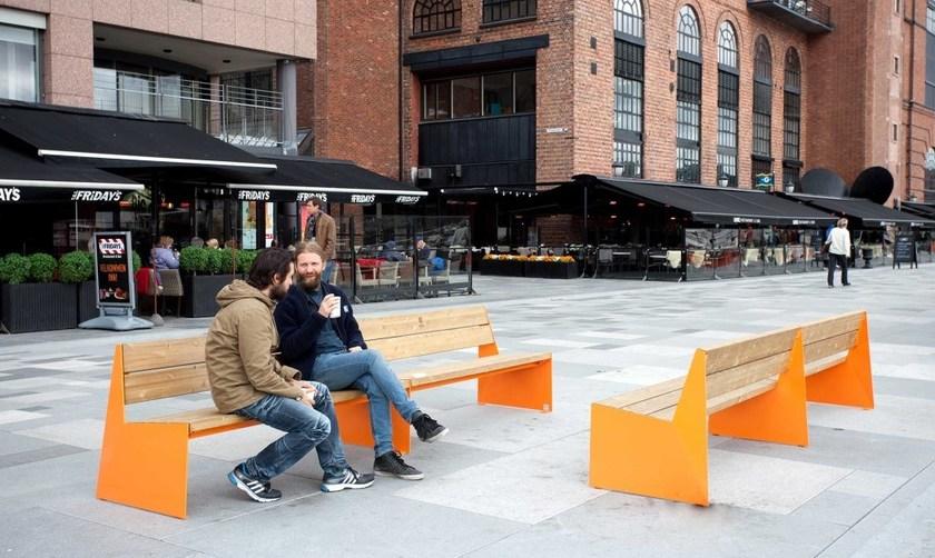 VESTRE Скамья из стали и дерева со спинкой Bloc sun-id-1367023 - Вид №2