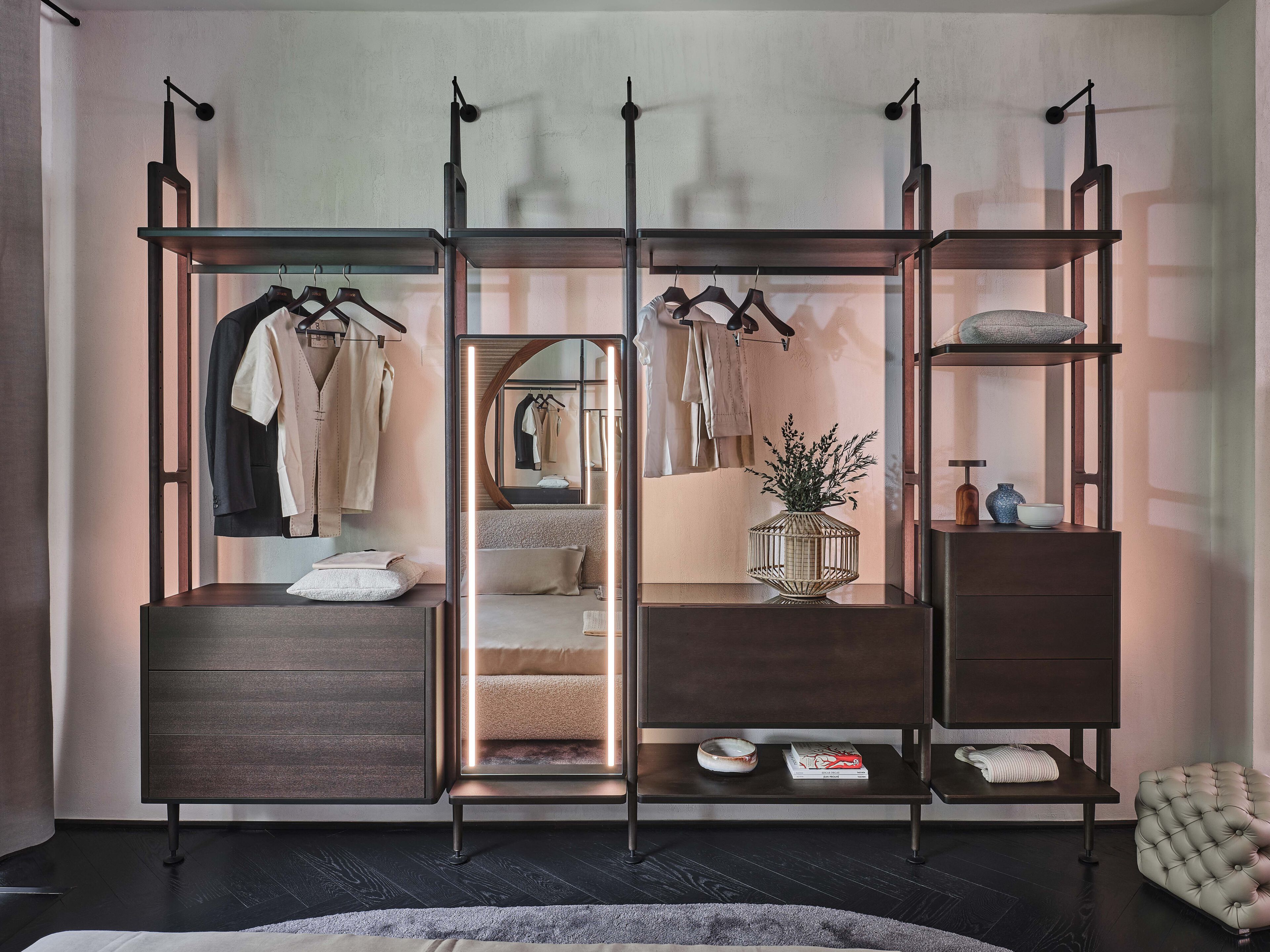 Модульная гардеробная из ясеня со встроенным освещением Porada Soul ARCH-00139648