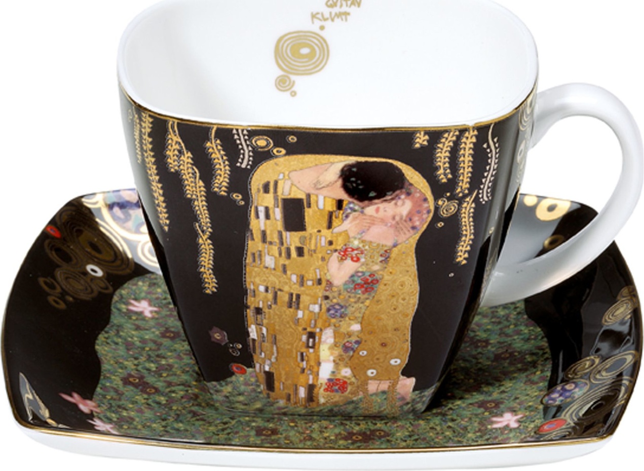 1048704 Goebel Чашка с бл. 250мл "Поцелуй" Климт Фарфор 