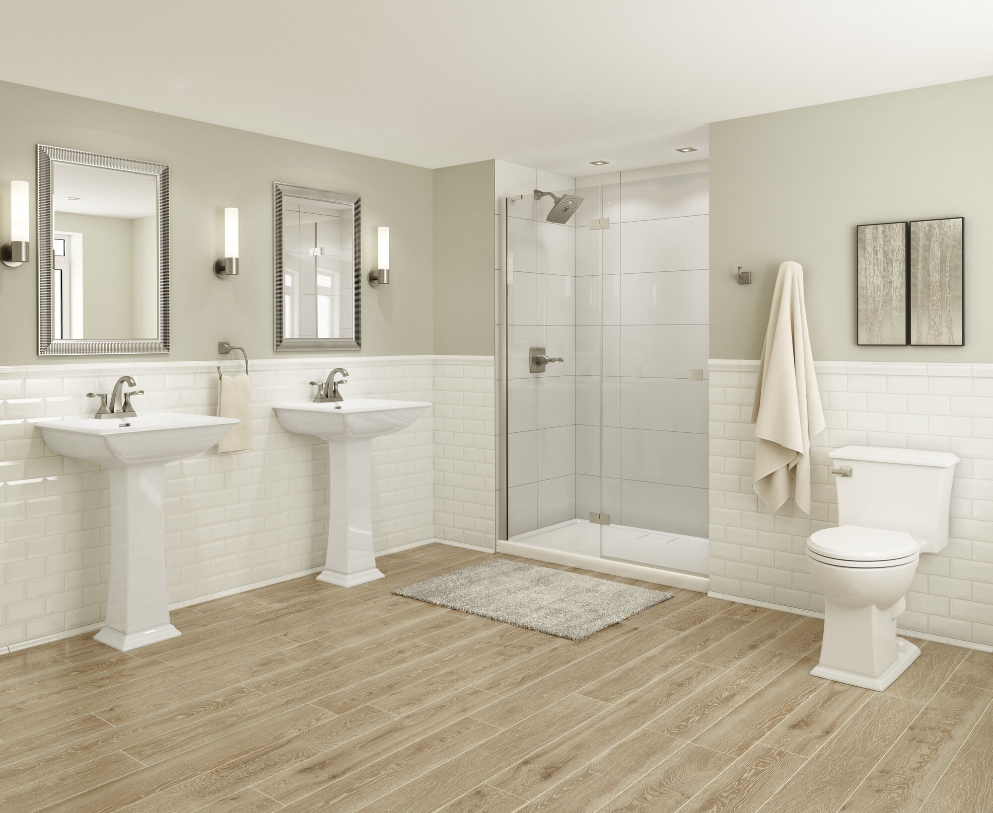 25741LF-SP Смеситель для ванной комнаты с двумя ручками Delta Faucet Everly Матовый никель Spotshield  - Вид №9