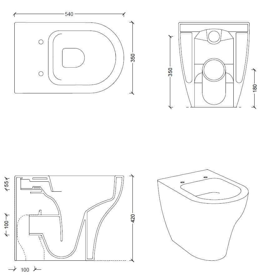 Напольный керамический туалет Alice Ceramica ARCH-00050471 - Вид №7