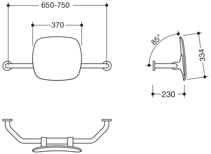 801.51B9172 поддержка спины HEWI Stützen  - Вид №5
