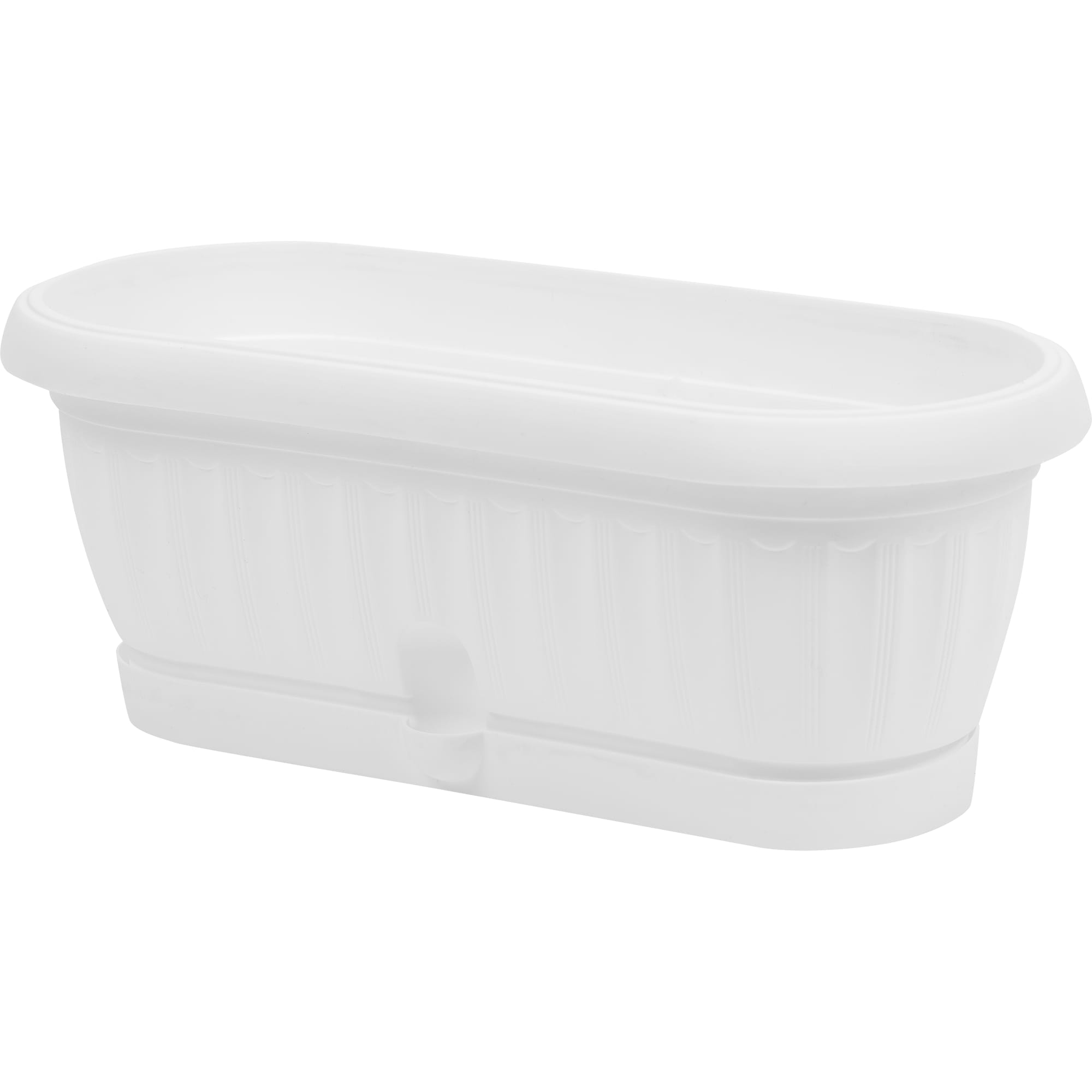 85650171 Горшок цветочный Терра ø26.5 h10.2 см v1.2 л пластик белый Santreyd  - Вид №3