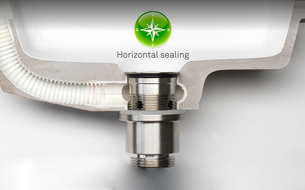 QA1250MP2 Слив Hygiene+ стационарный-открытый - медный видd line Qtoo  - Вид №2