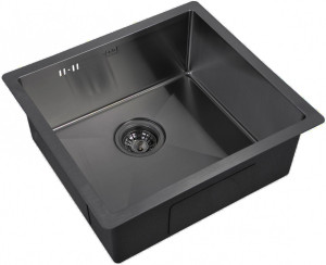 Мойка кухонная ZorG Inox R PVD 4844 GRAFIT из нержавеющей стали, графит