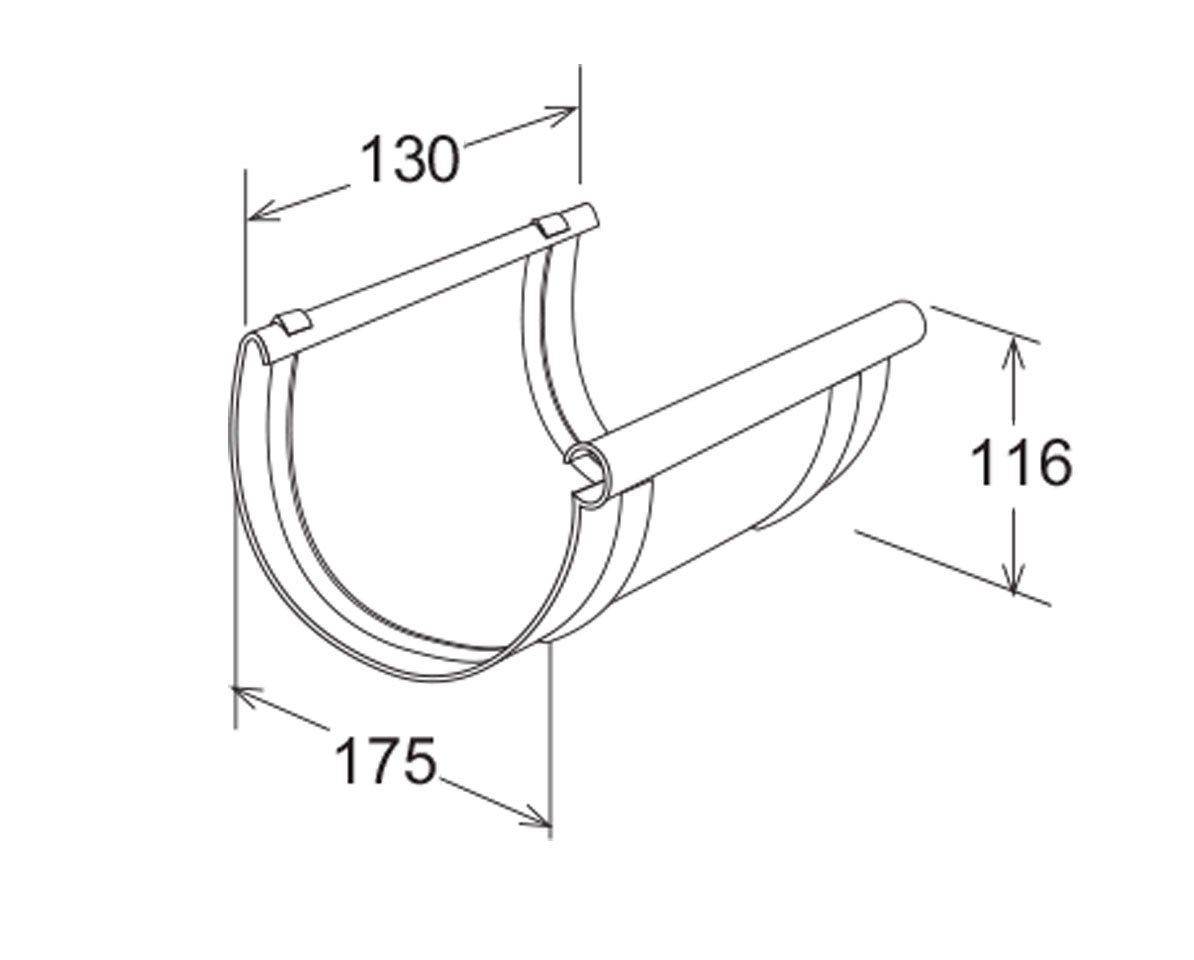 Простое соединение желоба Купраелита 133 First Corporation First Plast ARCH-00020141 - Вид №2