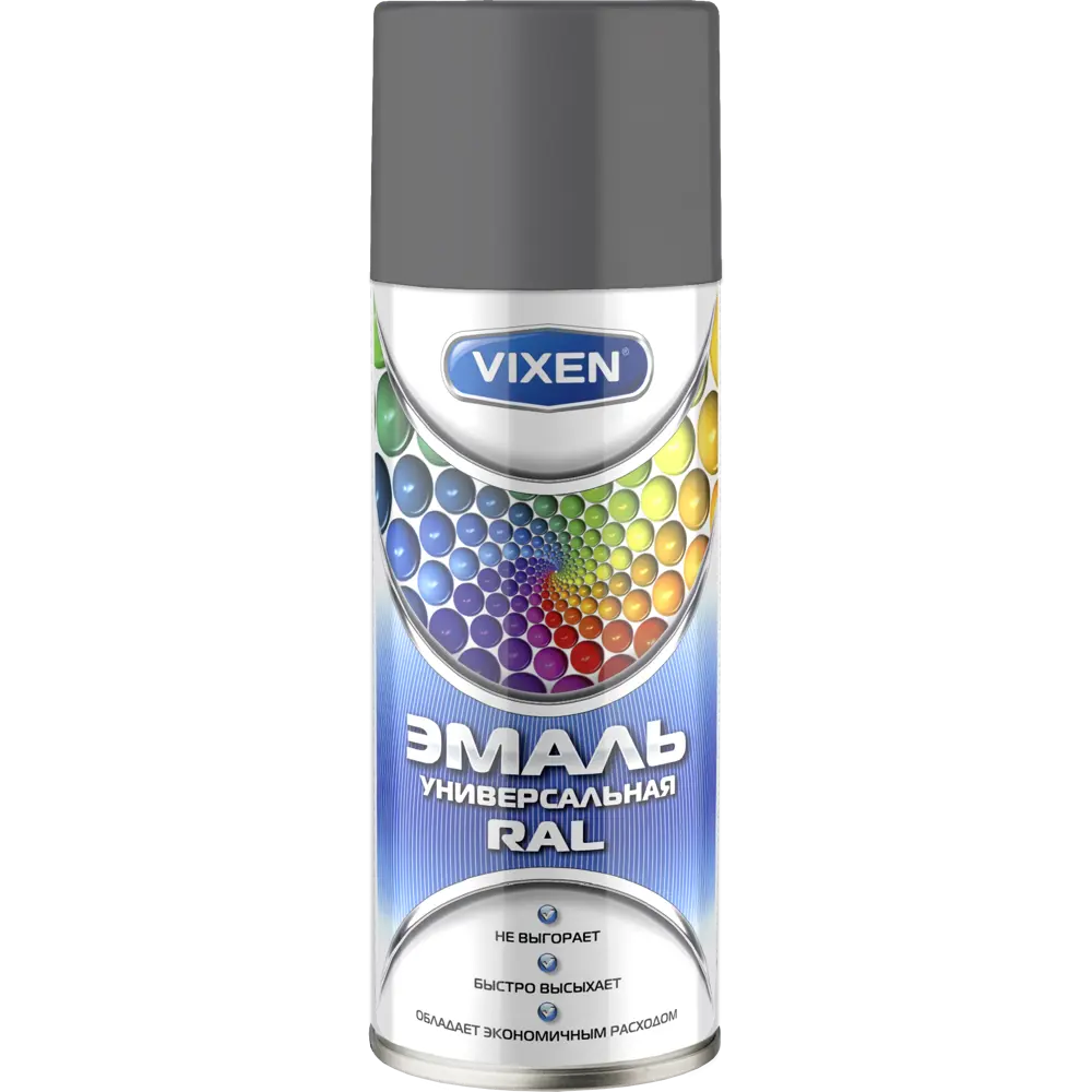 Эмаль аэрозольная Vixen цвет серый 0.52 л STLM-2134606