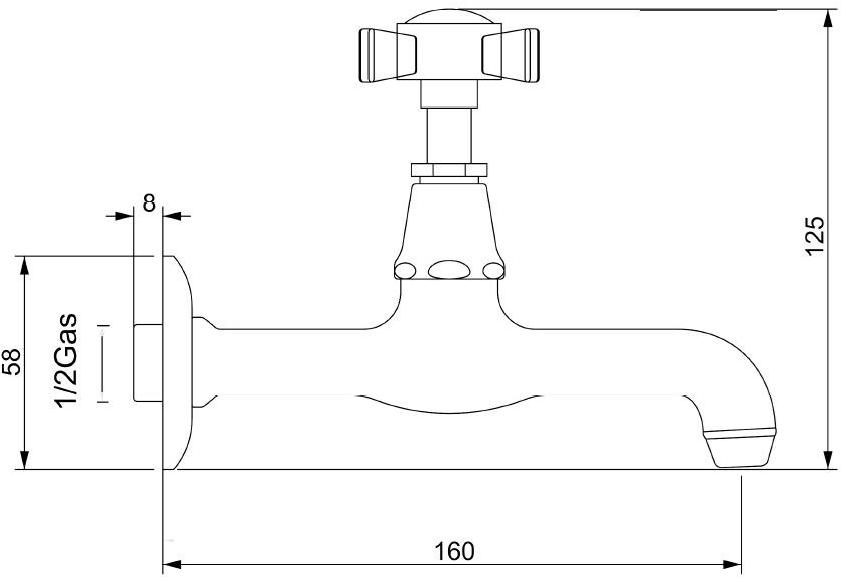 BLEU PROVENCE Смеситель для раковины настенный Rubinetti per lavabo sun-id-1418646 - Вид №1