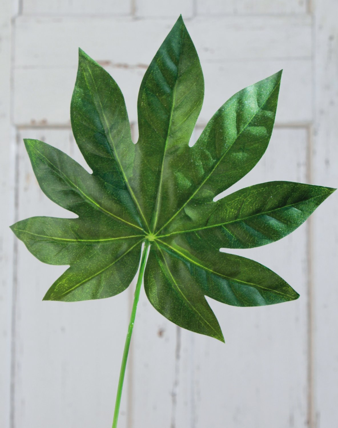 5018 883 a1 Лист искусственной аралии, 50 см, Ø 26 см, зеленый H-andreas  - Вид №4