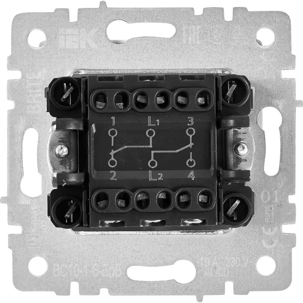 Проходной выключатель IEK Brite 2-клавишный бежевый для интеллектуального освещения 87761688 STLM-1116367 - Вид №2