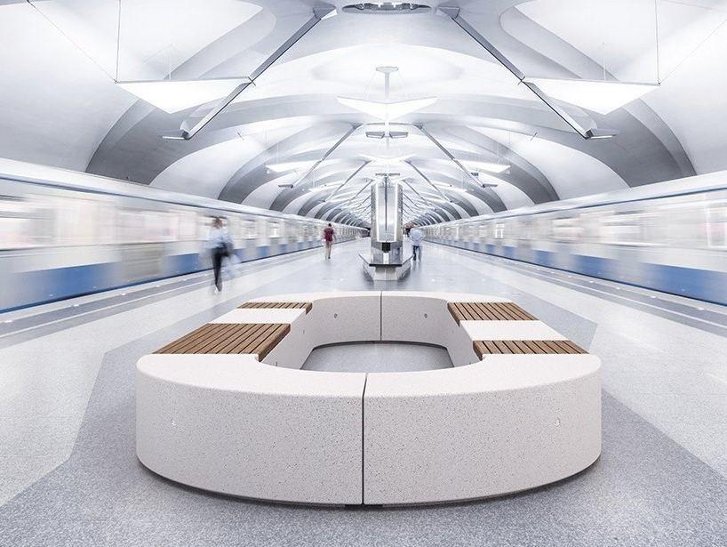 Bellitalia Изогнутая модульная скамья из натурального камня без спинки Demetra sun-id-1409295 - Вид №3