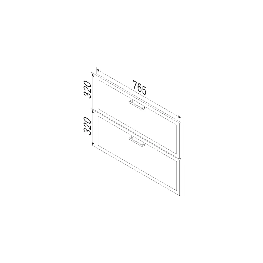 Комплект фасадов для тумбы AM.PM Force M9FFFM0802WM 33x76.5 см МДФ цвет белый 2 шт STLM-2099186 - Вид №4