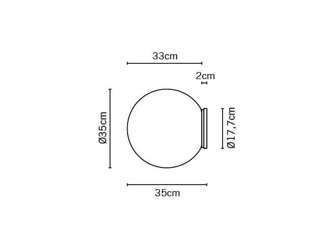 Настенный светильник / потолочный светильник из дутого стекла Fabbian Lumi Sphere ARCH-00016586 - Вид №6