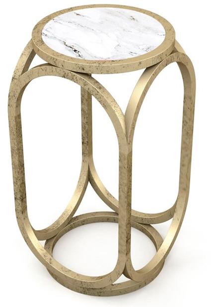 Prieto Studio Высокий стол из железа и мрамора  Cre004  - Вид №1