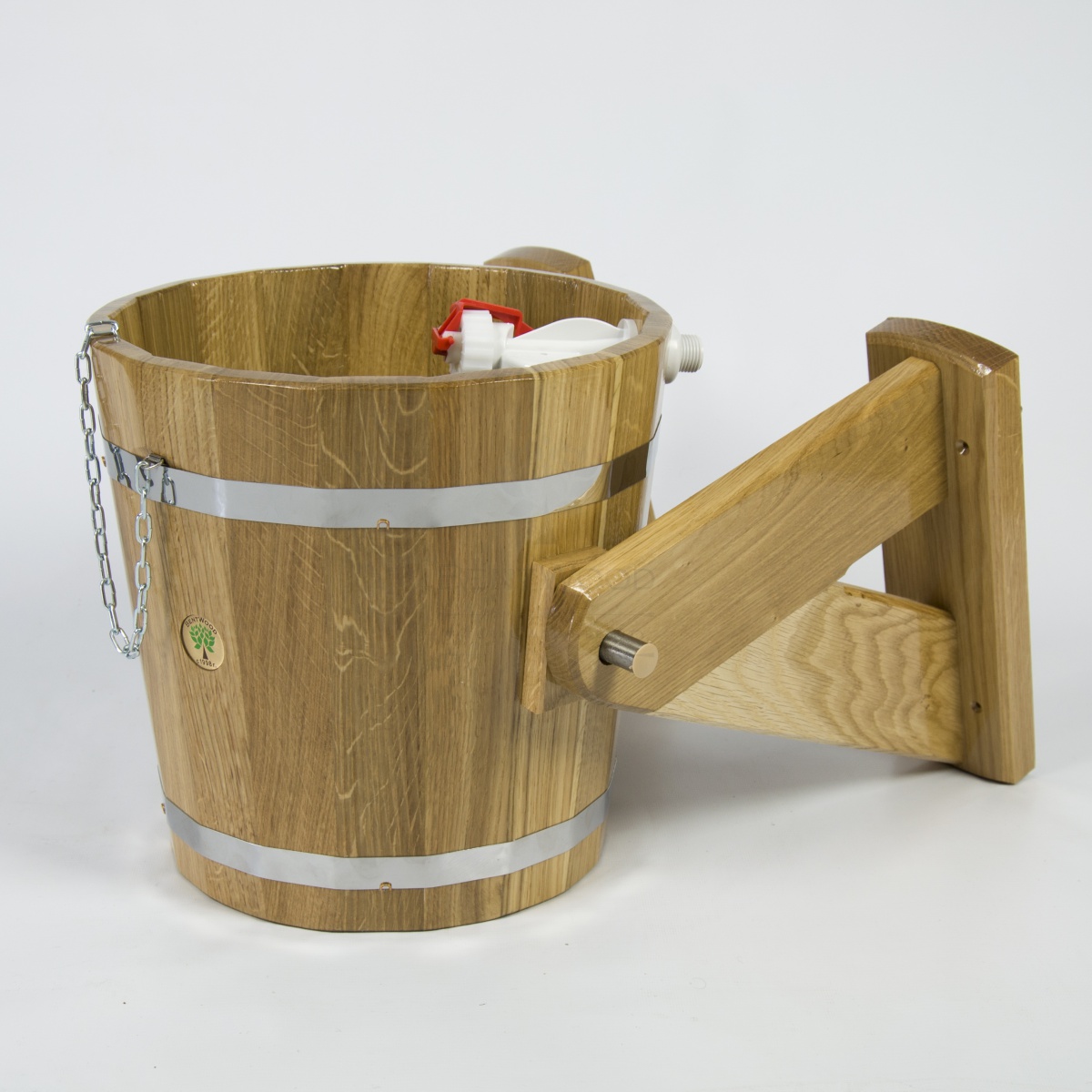 145 Обливное устройство из дуба 12 литров (дуб натуральный) Alyarus  - Вид №3