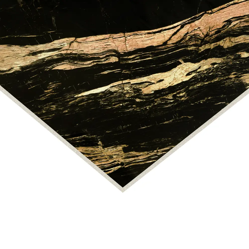 LAKO DECOR Самоклеящиеся панели ПВХ мрамор Мадрид золотисто-черный 89379621 STLM-1388652 - Вид №2