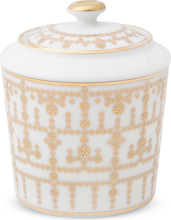 10586084 Haviland Сахарница 350мл "Тиара" (белый, золотой декор) Фарфор 