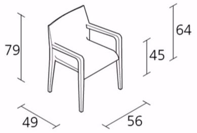 Alias Деревянный стул с подлокотниками Laleggera sun-id-1485610 - Вид №4