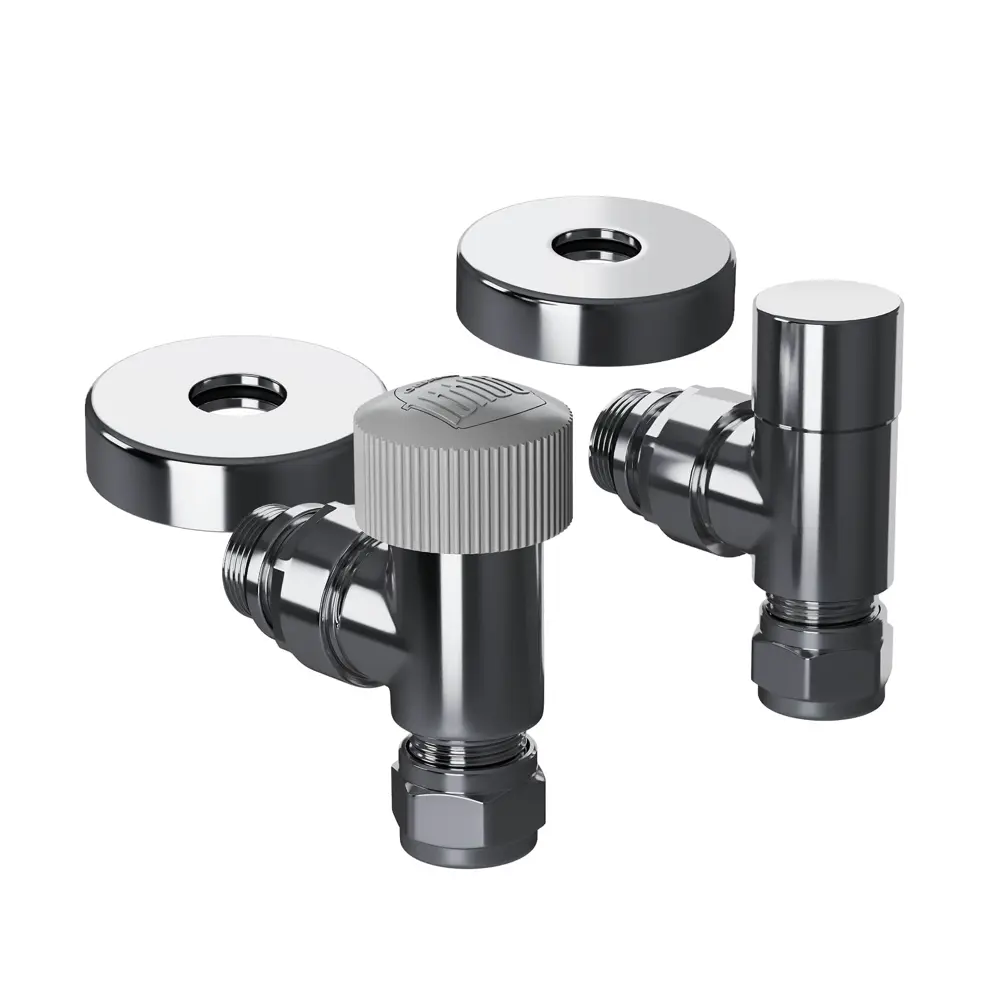 Термостатический комплект для радиатора угловой Royal Thermo Design Pro 1/2" латунь цвет хром 89423313 STLM-2138538  - Вид №1