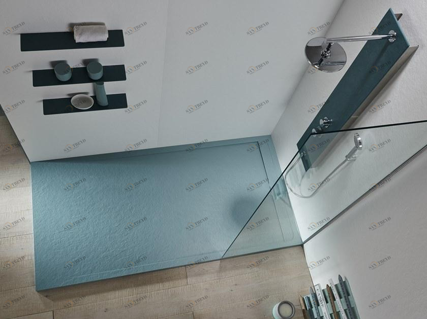 Acquabella Прямоугольный нескользящий душевой поддон в Akron © Slate sun-id-1486960