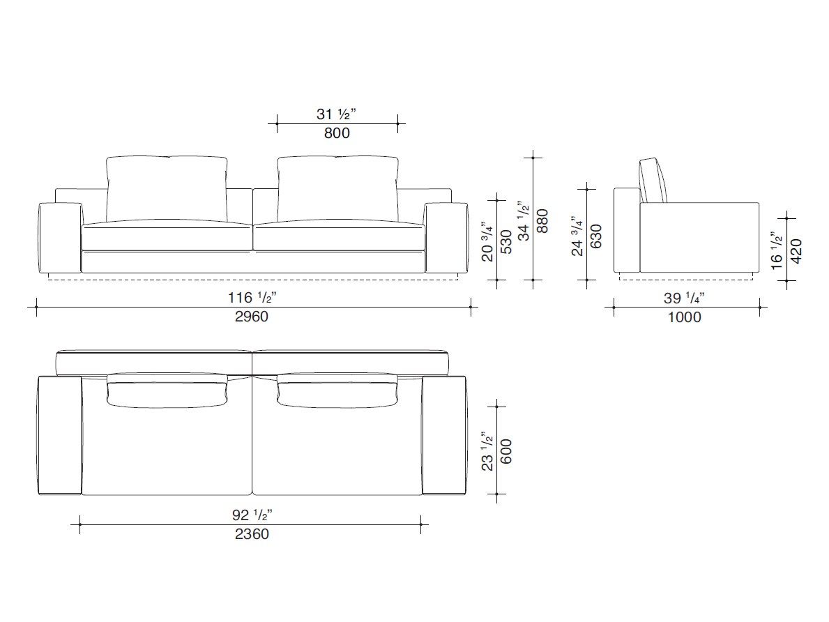 Угловой диван из ткани с полуостровом Lema Venise ARCH-00125173 - Вид №22