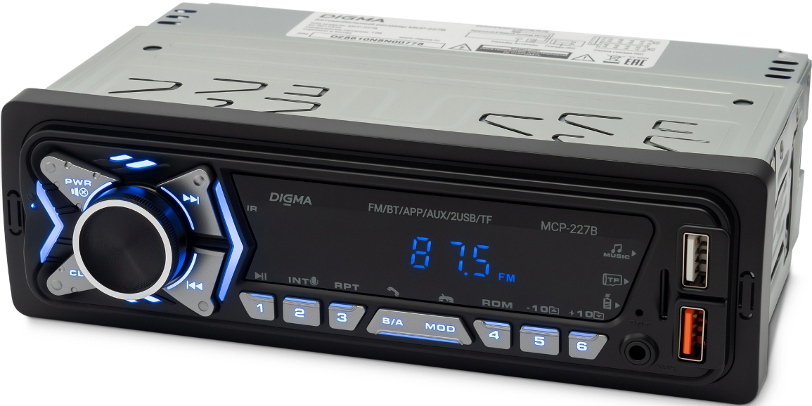 5638014 Автопроигрыватель DIGMA MCP-227B STDN-0147183 - Вид №3