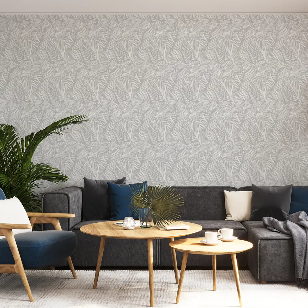 Обои Palitra Home Tilia с растительным орнаментом в серых тонах 89231579 STLM-1456675 - Вид №2