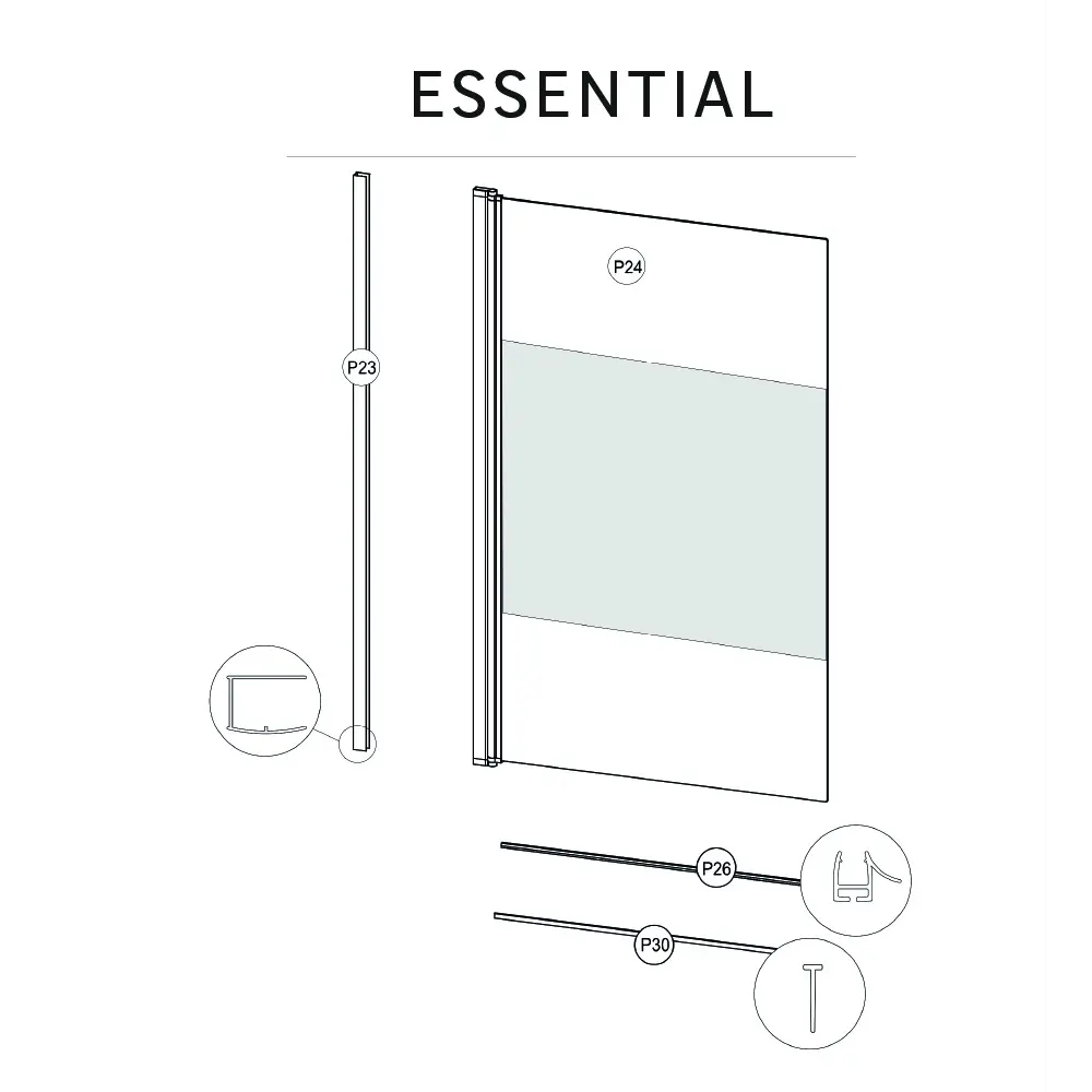STLM-0031272 Душевое ограждения на борт вынны SENSEA Китай  - Вид №4