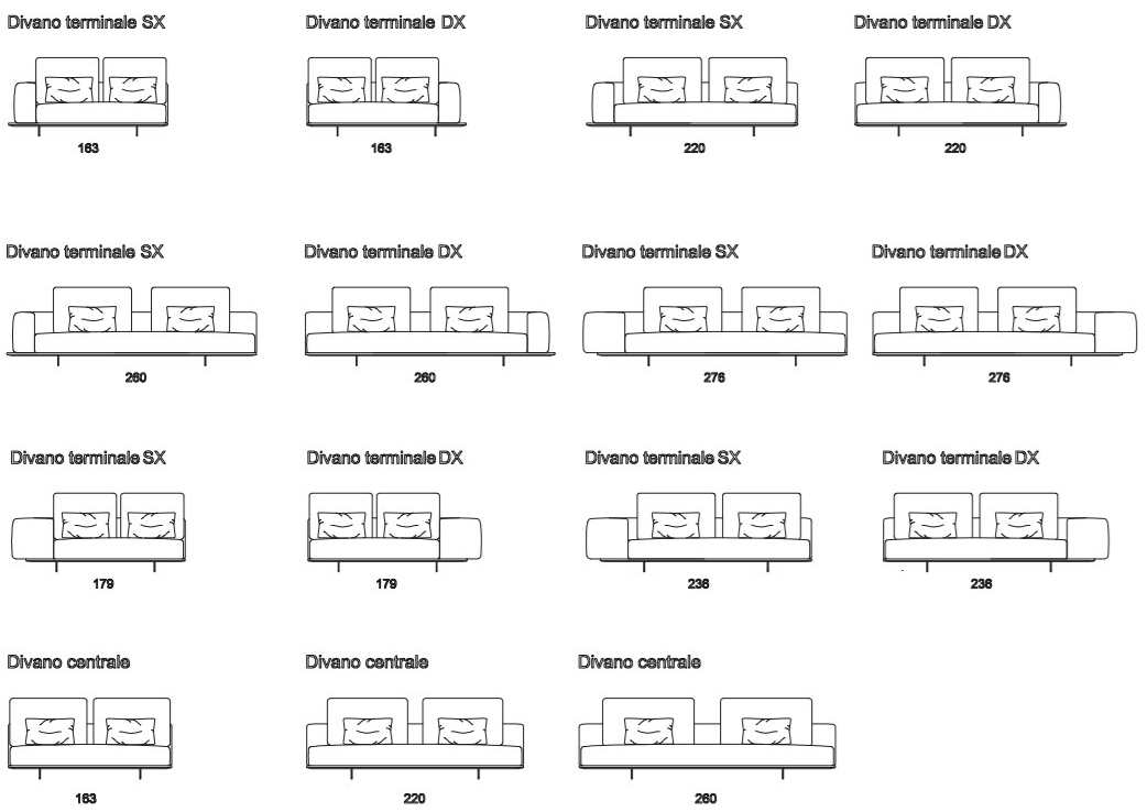 Former In Italia Модульный угловой диван из ткани Mastroianni sun-id-1361321 - Вид №8