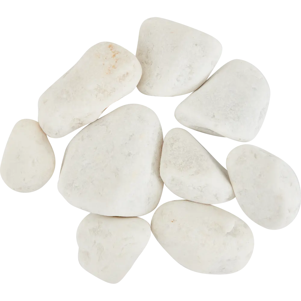 Галька мраморная белая фракция 40-100мм 10кг 85061723 STLM-2067933 Santreyd 