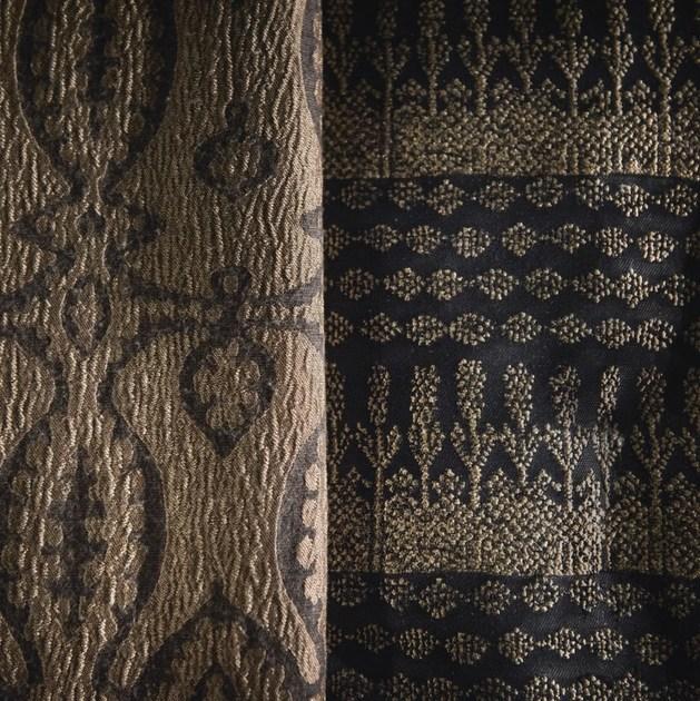 KOHRO Жаккардовая ткань из хлопка и шерсти с графическими мотивами Darshan Kr052503 - Вид №2