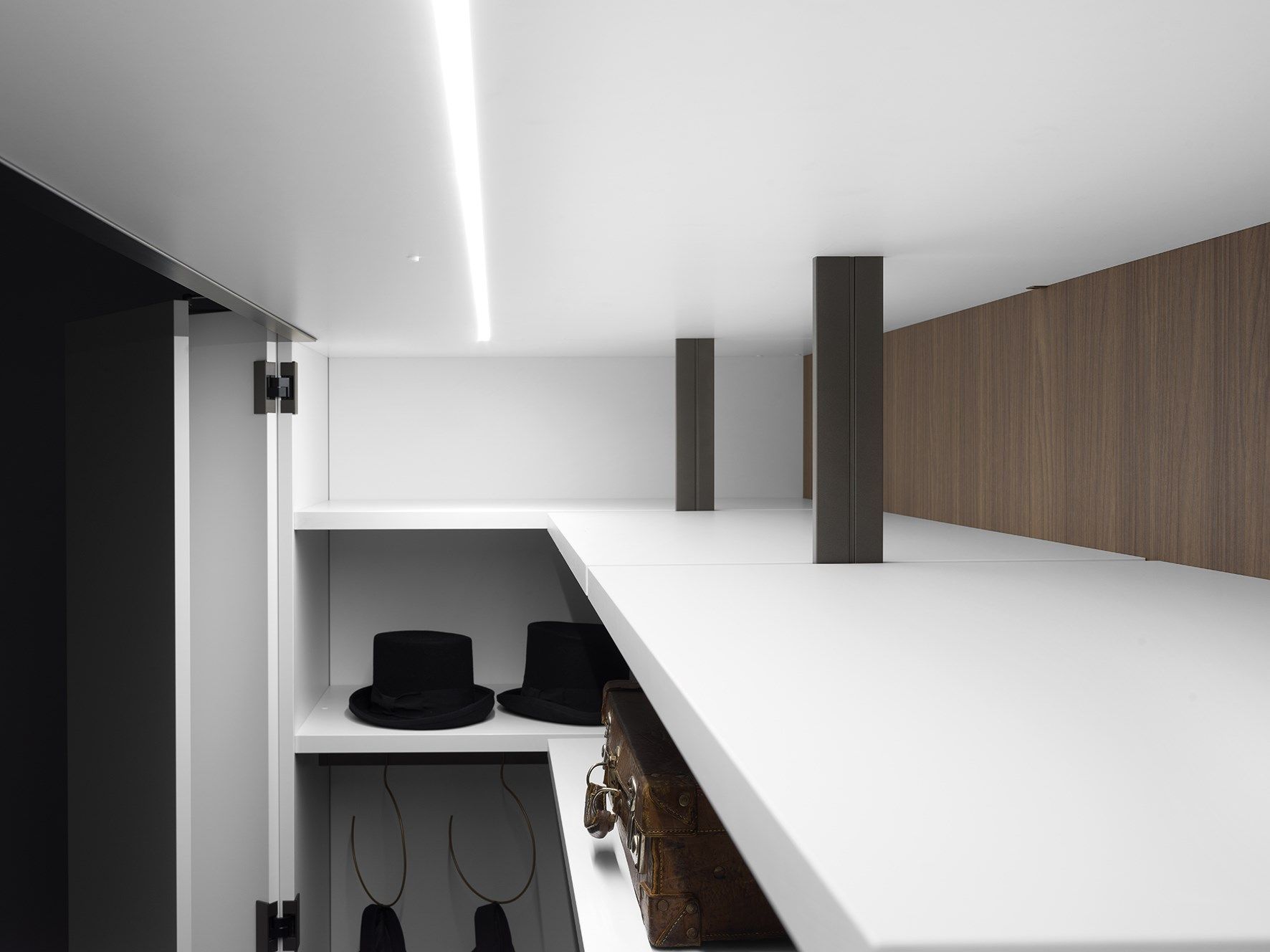 Шкаф из дерева и стекла Caccaro гардеробная ARCH-00043967 - Вид №14