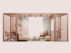 Модульный офисный остров из алюминия и стекла