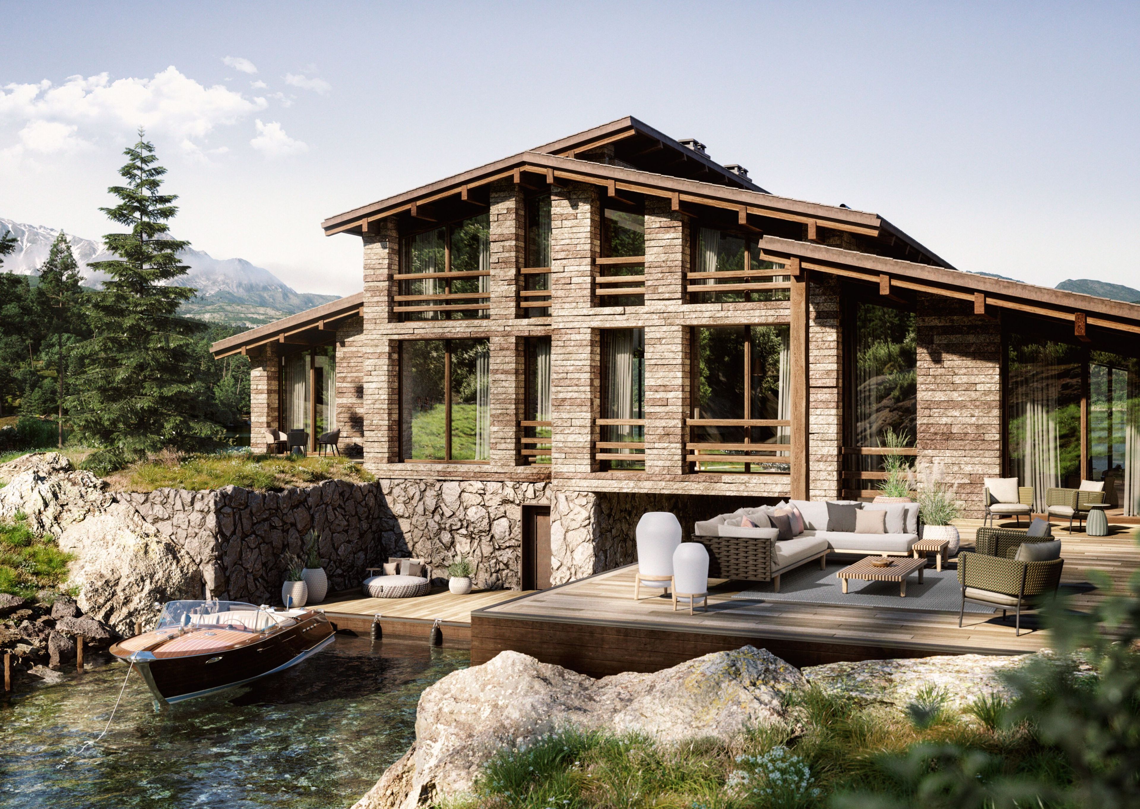 Прямоугольный журнальный столик с столешницей из натурального камня DEDON SEALINE ARCH-00124398 - Вид №1