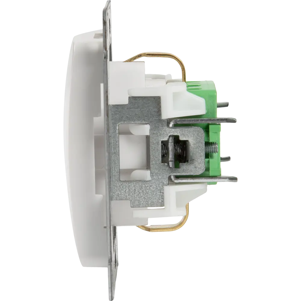 Розетка встраиваемая Hegel Мастер с заземлением со шторками цвет белый STLM-2044537 - Вид №2