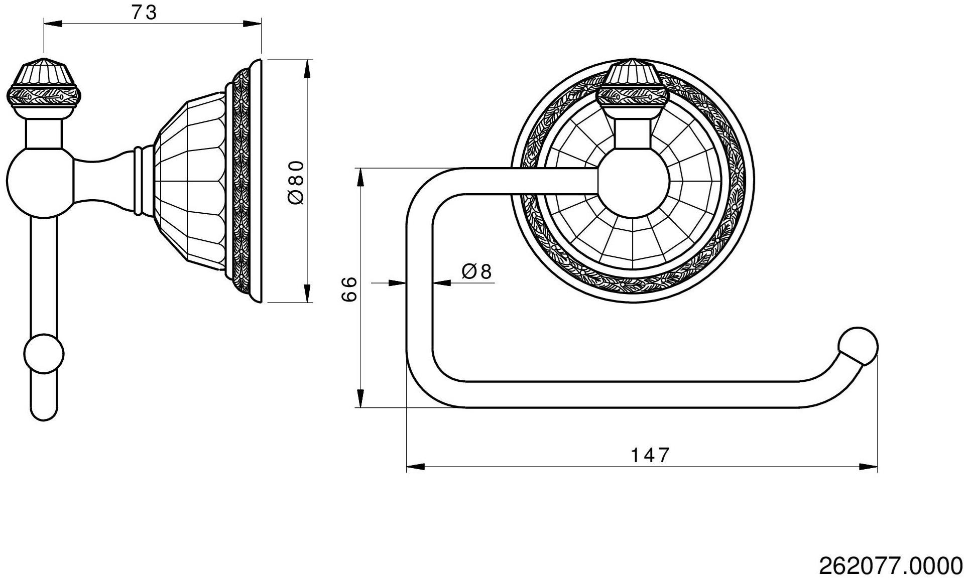 Bronces Mestre Держатель рулона Boutique 262077.0000.50 - Вид №1