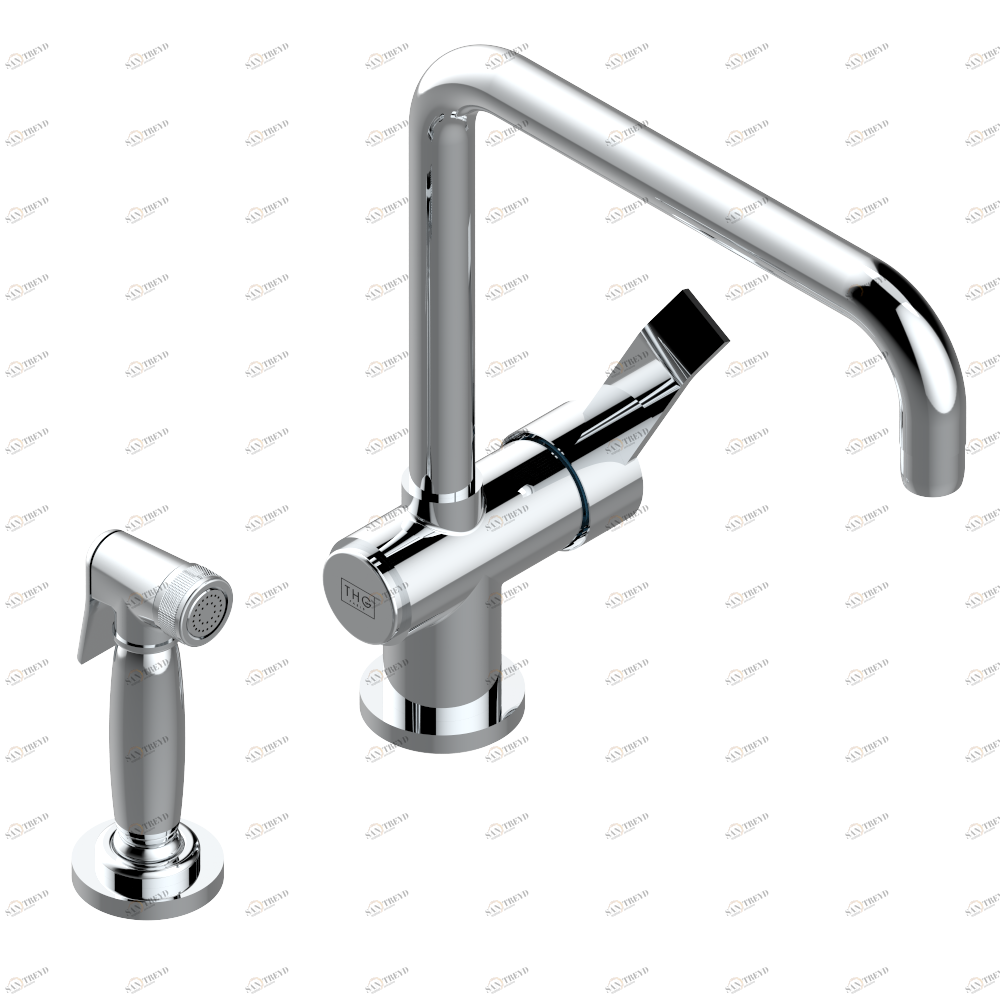 G35-6181N/D Смеситель для кухонной мойки с ручным душем однорычажный Thg-paris Santos Хром G35 6181N/D  A02 CAT.A