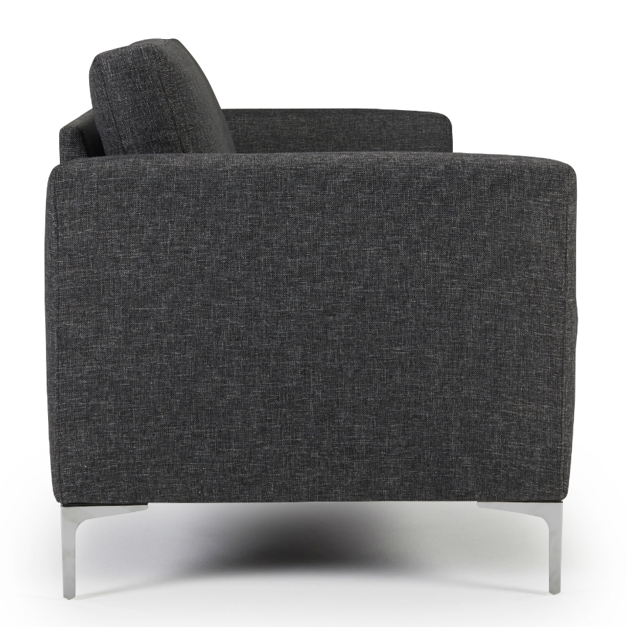 Диван трехместный Shea с хромированными ножками, темно-серый Kragelund 36403960348 - Вид №2