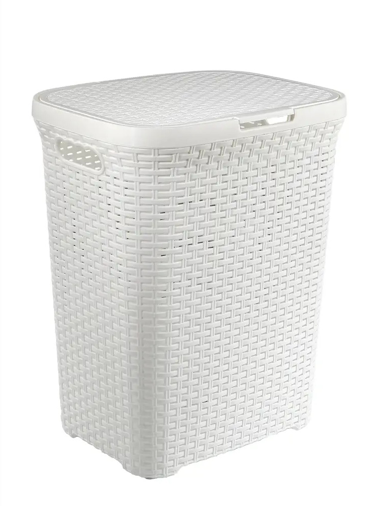 86799451 Корзина для белья Виолет 60 л ротанг цвет белый STLM-0990909
